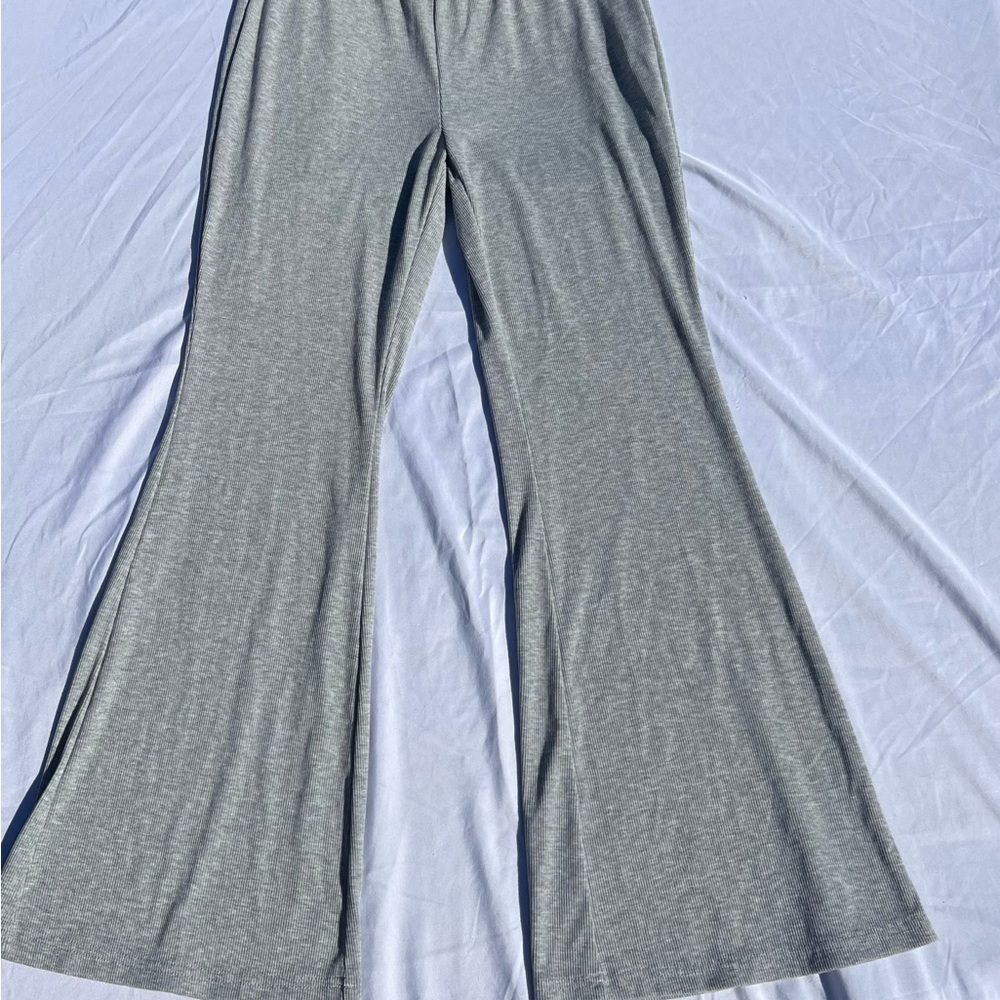 Gray Flared Pants